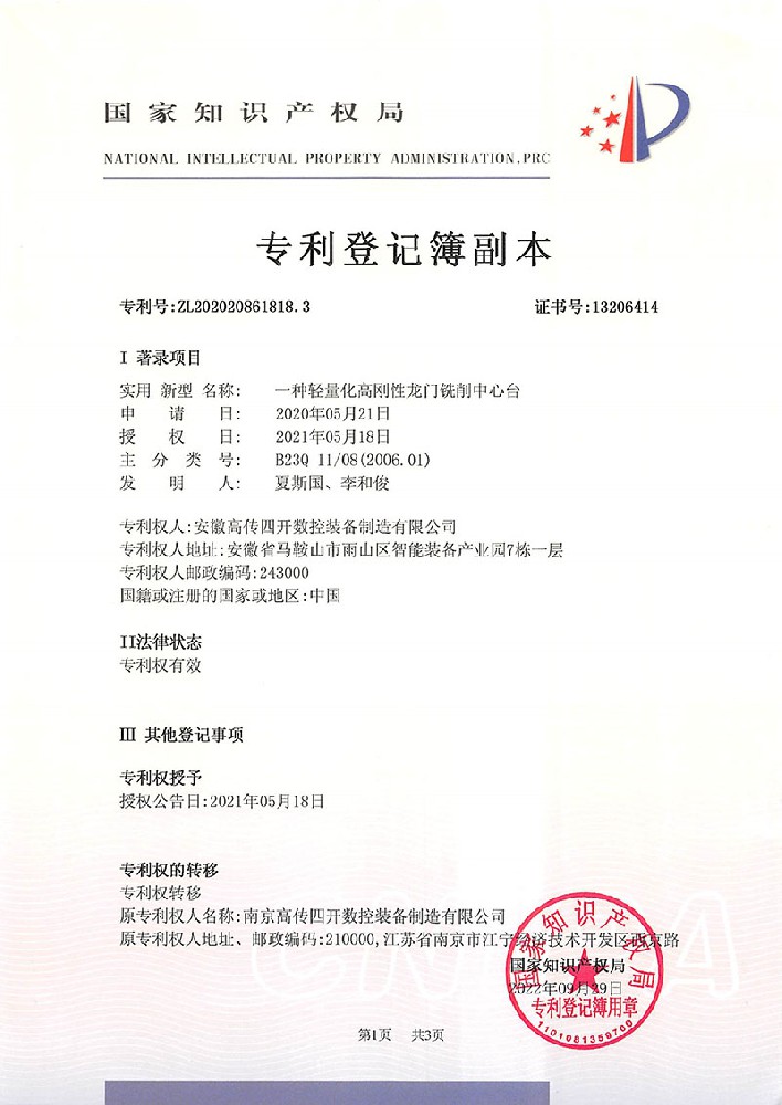 专利证书