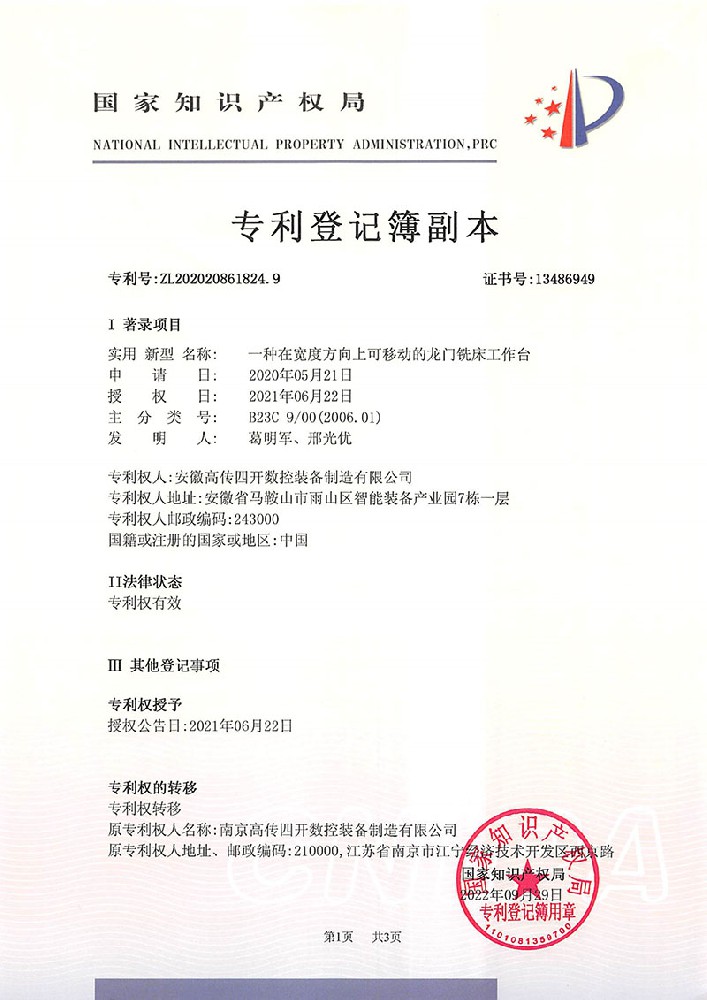 专利证书